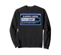 Blossoms Loading Cherry Spring Pixel Bar Sweatshirt