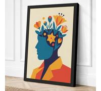Blossoms of the Mind Modern Canvas Wall Art Print 18x12 Inch (46 x 30 cm)