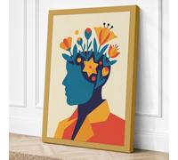 Blossoms of the Mind Modern Canvas Wall Art Print 18x12 Inch (46 x 30 cm)