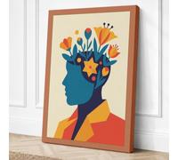 Blossoms of the Mind Modern Canvas Wall Art Print 24x16 Inch (61 x 41 cm)