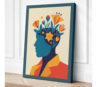 Blossoms of the Mind Modern Canvas Wall Art Print 24x16 Inch (61 x 41 cm)