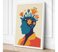 Blossoms of the Mind Modern Canvas Wall Art Print 24x16 Inch (61 x 41 cm)