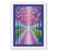 Blossoms Under Glass Romantic Framed Wall Art Print A3 (42×29.7cm) White, Wall Decor for Living Room, Bedroom, Office & Home, Ready to Hang, Art Gift
