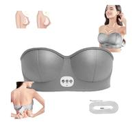 Blossomup Electric Bust Lift Massager, Wireless, Portable with 3 Massage Modes, Breast Enhancer Massager Bra with Heating (Grey)