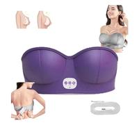 Blossomup Liftify Wireless Electric Bust Massager, Portable Vibration Bust Lift with 3 Massage Modes, Breast Enhancer Massager Bra with Heating (Purple)
