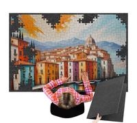 Blosssound 55"x 37" for 3000 Piece Foldable Puzzle Board Mat Large Portable Felt Jigsaw Puzzle Mat Pad Non Slip Storage Board