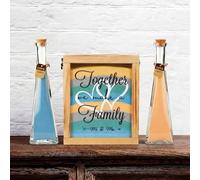 Blosssound Unity Sand for Wedding Ceremony Set Christian Unity Sand Ceremony Shadow Box and Vases for Religious Wedding Centerpiece Marriage Bridal Party Supplies (Colorful,Romantic)