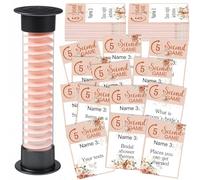 Blosssound Wedding Party 5 Second Game 101 Cards and 5 Second Hourglass Bridal Shower Game Cards Simple Questions for Wedding Engagement Bachelorette Party Activities Supplies