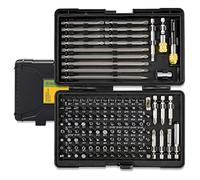 BLOSTM 127 Piece Magnetic Screwdriver Bit Set - Chrome Vanadium Steel Security Bit Set, Magnetic Bit Holder, Adaptors, 1/4" Bits (Hex, Cross & More) for DIY, Computer, Auto Repairs - With Storage Case