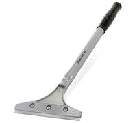 BLOSTM 5" Wallpaper Scraper - Long Handle Heavy Duty Scraper Tool with 5 Inch Wide Head & Soft Grip, Tile Scraper Removes Wallpaper, Vinyl Flooring, Tiles, Paint & More - Includes 3 Spare Blades