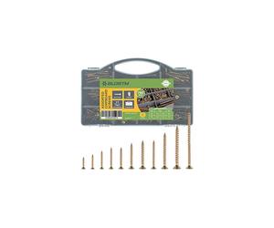 BLOSTM 780PC Wood Screws Assortment - Large Zinc Plated Screw Set, Extra Strong Assorted Screws For Wood Fences, Doors, Floorboard Etc. - Includes