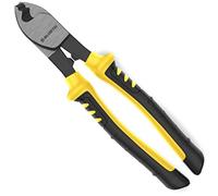 BLOSTM 8-inch Cable Cutting Pliers - 2-in-1 Wire Cutter & Cable Stripper Made of Rust Resistant Chrome Vanadium Steel, with Anti-Slip Thermoplastic Rubber Handle (8" / 210mm)