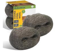 BLOSTM Coarse Steel Wool Mice - Wire Wool Pads for Removing Rust, Cleaning, Polishing Metals and Woods in the Home & Blocking Holes from Rodents for Pest Control 16ft - Pack of 2