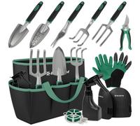 Blostm Garden Tool Set - 11 Piece - Green