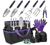 Blostm Garden Tool Set - 11 Piece - Purple