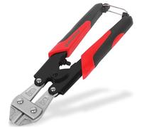 BLOSTM Mini Bolt Cutters 8" - Heavy Duty Wire Cutters Heat Treated Bolt Cutter for Maximum Durability, Chain Cutter with Ergonomic Rubber Grip Padlock Cutter, Fence Wire Cutters (Red)