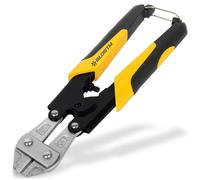 BLOSTM Mini Bolt Cutters 8" - Heavy Duty Wire Cutters Heat Treated Bolt Cutter for Maximum Durability, Chain Cutter with Ergonomic Rubber Grip Padlock Cutter, Fence Wire Cutters (Yellow)