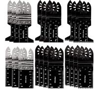 BLOSTM Oscillating Multi Tool Blades - 20pc Set (6 Types) - Alloy & High Carbon Steel - Universal Quick Release - Wood, Metal, Plastic Compatible