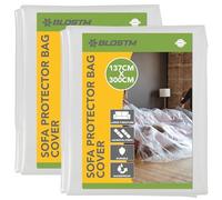 BLOSTM Plastic Sofa Cover - Plastic Sofa Protector, Extra-Thick, Pet-Proof Dust Covers for Furniture, 600gsm Durable Waterproof Sofa Cover - 300cm x 137cm (2 Pack)