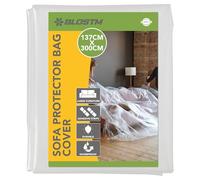 BLOSTM Plastic Sofa Cover - Plastic Sofa Protector, Extra-Thick, Pet-Proof Dust Covers for Furniture, 600gsm Durable Waterproof Sofa Cover - 300cm x 137cm (1 Pack)
