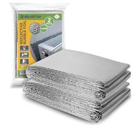 BLOSTM Radiator Insulation Foil 5m x 60cm - 2 Pack Bubble Insulation Foil Thick Heat Reflective Bubble Wrap Radiator Foil Reflector with Adhesive Pads - Covers 3+ Radiators