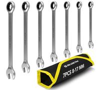 BLOSTM Ratchet Spanner Set - 7 PCS Metric Spanner Set 8-17mm