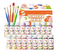 BLOT Washable Tempera Paint for Kids 18 Colors Kids Poster Paints Non Toxic with Metallic Fluorescent Glitter Colors for Toddlers Children Painting