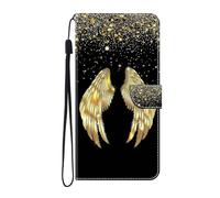 BLOTECH 3D Flip Case for OPPO Find X5 Pro,Leather Folio Cover for OPPO Find X5 Pro Case Flip Wallet Cover Case 3d Glitter Colorful Leather Pouch Stand Cover for OPPO Find X5 Pro,Angel Wings