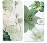 BLOTECH for Nokia C2 2nd Edition Case Wallet Card Holder Kickstand Shockproof PU Leather Flip Bumper Magnetic Closure Soft TPU Inner Phone Cover Phone Case Summer Green Series (Set of 2)