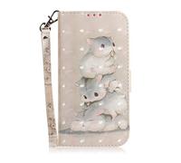 BLOTECH Shiny 3D Glitter Wallet Case for Honor X8a Cellphone 3D vision Protective Shell Glossy Skin Cases Covers Colorful PU Leather Magnetic Stand Pouch Cases,3D Cute squirrels