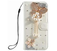 BLOTECH Women Case for Motorola Mote G06 with Bling Rhinestones, Glitter Cover Luxury Case, Cute Girls Phone Pocket, Diamond Phone Shell Crystal Shiny GlitterStones PhoneCase,Butterfly