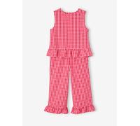 Blouse + 7/8-Length Trouser Combo for Girls sweet pink