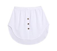 Blouse Skirt Extension Shirt Extension Women's Large Sizes Shirt Extender Half Length Mini Skirt Petticoat Extender Shirt Extension Adjustable Layering Fake Top Lower Sweep Shirt Mini Underskirt