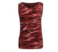 Blouse Top Printed Size O-Neck Tank Camouflage Plus Sleeveless Tops Plus Size Women's Blouses Elegant Sexy, red, 3XL