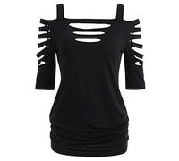 Blouse Women's Sexy Cleavage Tops Summer Elegant Blouses Sexy Off Shoulder Blouses Black Short Sleeve Blouses Summer Women's Blouses Large Size Sports Shirt Cotton Blouse Tops Oversize Blouse Shirt