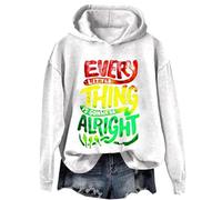 Blouses For Women Every Little Thing Gonna Be Alright Art Print Casual Sweatshirt Goth Clothes