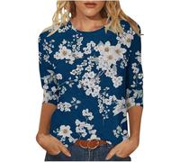 Blouses for Women UK Elegant Women's Long Sleeve Tops Fall Puff Tunic Tops Pleated Crew Neck T-Shirts Casual Loose Blouses with Smocked Cuffs Ladies Tunic Tops Size 12 UK Tees (Navy, XXXXXXL)