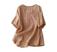 Blouses & Shirts Boho Baggy Shirts White Top Blouses Size 20 V Neck Tshirts Ladies Bohotops Nice Tops for Women UK Plus Size