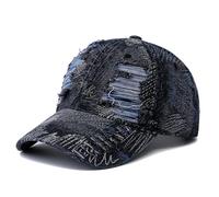 bloutnetord Baseball Cap Baseball Caps Men'S Cap Hat Snapback Unisex Tear Eye Hole Retro Starry Sky Pattern And Women'S Casual Outdoor Street Cowboy 56Cm-60Cm Black