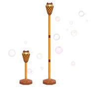 Blow Bubble Wand | Adjustable Height Torch Toy | with Music and Light Handheld or Standing Bubble Maker Wand | for Pool Beach Park Lawn Summer Wedding Party Activity Playground