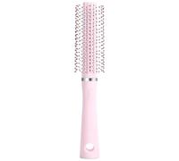 Blow Dry Brush ABS Styling Brush for Short Hair Bangs | Pink, round Smooth-dot Body, Scalp-friendly Tips, Travel Use, Volume Boost and Curling Support