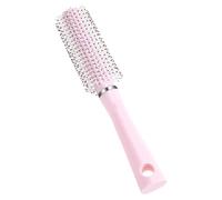 Blow Dry Hair Brush Pink ABS Roller Brush for Fine Hair | Compact Hanging Storage, round Smooth Dots, Travel Use, Layers and Bangs, Gentle Scalp Volume Boost