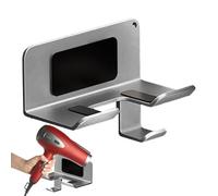 Blow Dryer Organizer - Wall Fixed Shelf, 16x9x12cm Adhesive Hairdryer Stand for Locker Room Use, Straightener Rack with Easy Installation, Living Space, Hair Tool Mount for Hotel Dorm and Gym