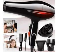 Blow Dryer, Professional Hairdryer with Comb for Women Men - Portable Hairdryer Kit with Diffuser 2 Speed 3 Heat Setting Concentrator Comb for Home Travel Hotel Commercial Use