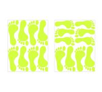 Blow In The Dark Adesions - Footprint Stickers | Green Halloween Decals | Bright PVC Wall Decorations | 2 FOCHE GLOW PEGEPRINT | Night Party Decorations Lining For Night Party Decorations For