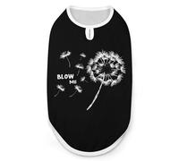 Blow Me Dandelion Dog And Cat Clothes Pet Summer Sleeveless T Shirt Basic Vest L