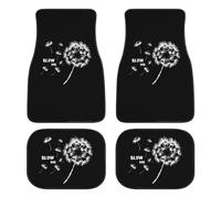 Blow Me Dandelion Fashion Car Floor Mats Set of 4 Waterproof Non-Slip Carpet Accessories