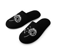 Blow Me Dandelion Warm Mens Slippers Slip On Soft Fleece House Shoes Winter Indoor Outdoor