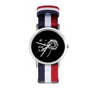 Blow Me Dandelion Watches for Mens Womens Analog Quartz Easy to Read Adjustable Nylon Strap