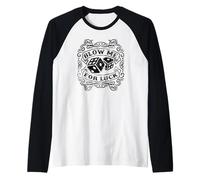 Blow Me for Luck Vintage Dice Gambling Raglan Baseball Tee